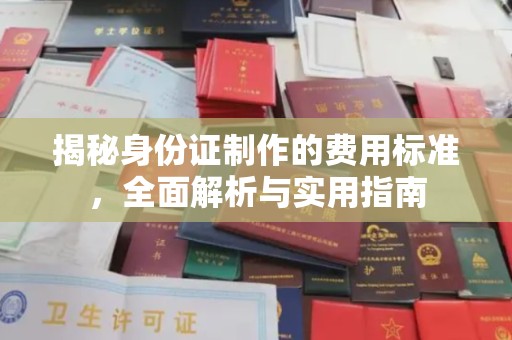 云龙揭秘身份证制作的费用标准，全面解析与实用指南