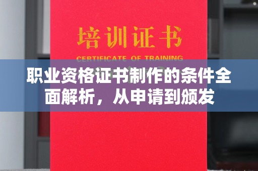 云龙职业资格证书制作的条件全面解析，从申请到颁发