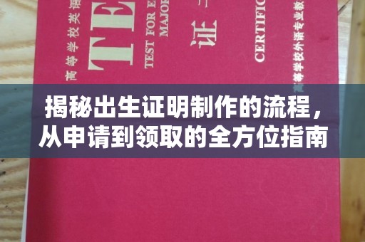 云龙揭秘出生证明制作的流程，从申请到领取的全方位指南
