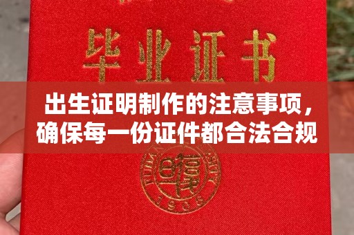 云龙出生证明制作的注意事项，确保每一份证件都合法合规