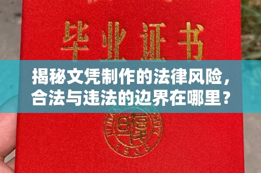 云龙揭秘文凭制作的法律风险，合法与违法的边界在哪里？