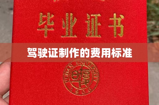 云龙驾驶证制作的费用标准