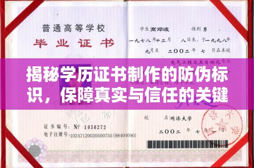 云龙揭秘学历证书制作的防伪标识，保障真实与信任的关键