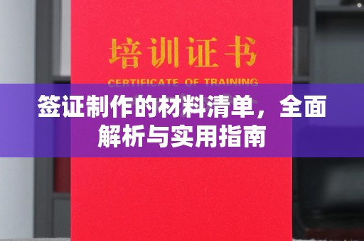 云龙签证制作的材料清单，全面解析与实用指南