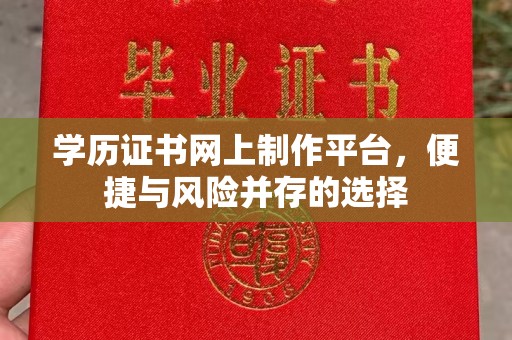 云龙学历证书网上制作平台，便捷与风险并存的选择